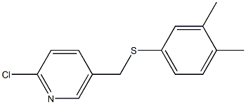 2-chloro-5-{[(3,4-dimethylphenyl)sulfanyl]methyl}pyridine Struktur