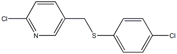 2-chloro-5-{[(4-chlorophenyl)sulfanyl]methyl}pyridine Struktur