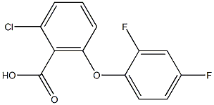 2-chloro-6-(2,4-difluorophenoxy)benzoic acid Struktur