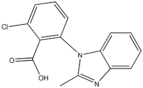 2-chloro-6-(2-methyl-1H-1,3-benzodiazol-1-yl)benzoic acid Struktur