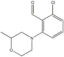 2-chloro-6-(2-methylmorpholin-4-yl)benzaldehyde Struktur