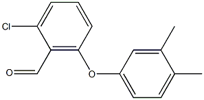 2-chloro-6-(3,4-dimethylphenoxy)benzaldehyde Struktur