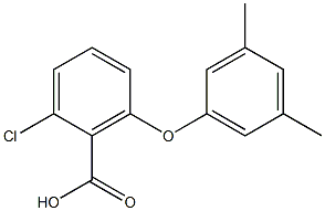 2-chloro-6-(3,5-dimethylphenoxy)benzoic acid Struktur