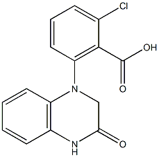 2-chloro-6-(3-oxo-1,2,3,4-tetrahydroquinoxalin-1-yl)benzoic acid Struktur