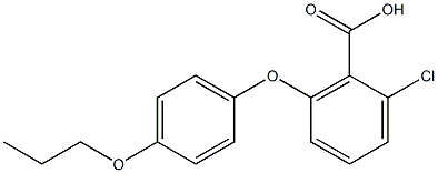 2-chloro-6-(4-propoxyphenoxy)benzoic acid Struktur