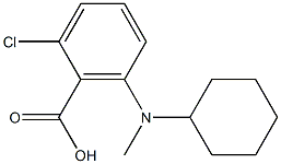 2-chloro-6-[cyclohexyl(methyl)amino]benzoic acid Struktur