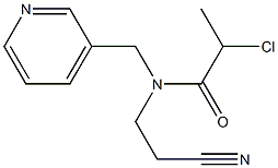 2-chloro-N-(2-cyanoethyl)-N-(pyridin-3-ylmethyl)propanamide Struktur