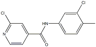 2-chloro-N-(3-chloro-4-methylphenyl)pyridine-4-carboxamide Struktur