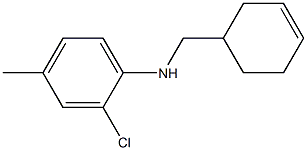 2-chloro-N-(cyclohex-3-en-1-ylmethyl)-4-methylaniline Struktur