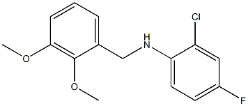 2-chloro-N-[(2,3-dimethoxyphenyl)methyl]-4-fluoroaniline Struktur