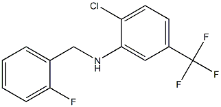 2-chloro-N-[(2-fluorophenyl)methyl]-5-(trifluoromethyl)aniline Struktur