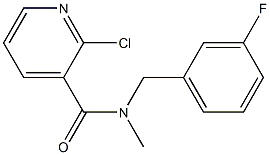 2-chloro-N-[(3-fluorophenyl)methyl]-N-methylpyridine-3-carboxamide Struktur