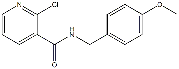 2-chloro-N-[(4-methoxyphenyl)methyl]pyridine-3-carboxamide Struktur