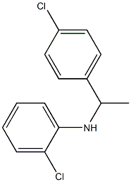 2-chloro-N-[1-(4-chlorophenyl)ethyl]aniline Struktur