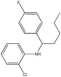 2-chloro-N-[1-(4-fluorophenyl)pentyl]aniline Struktur