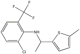 2-chloro-N-[1-(5-methylthiophen-2-yl)ethyl]-6-(trifluoromethyl)aniline Struktur