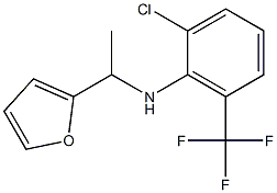 2-chloro-N-[1-(furan-2-yl)ethyl]-6-(trifluoromethyl)aniline Struktur