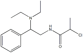 2-chloro-N-[2-(diethylamino)-2-phenylethyl]propanamide Struktur