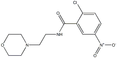 2-chloro-N-[2-(morpholin-4-yl)ethyl]-5-nitrobenzamide Struktur