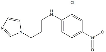 2-chloro-N-[3-(1H-imidazol-1-yl)propyl]-4-nitroaniline Struktur