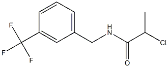 2-chloro-N-{[3-(trifluoromethyl)phenyl]methyl}propanamide Struktur