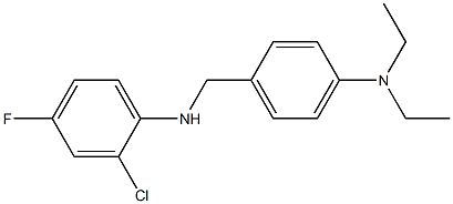 2-chloro-N-{[4-(diethylamino)phenyl]methyl}-4-fluoroaniline Struktur