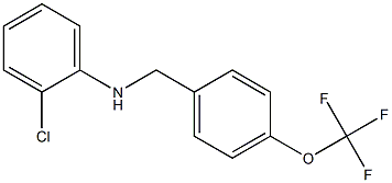 2-chloro-N-{[4-(trifluoromethoxy)phenyl]methyl}aniline Struktur