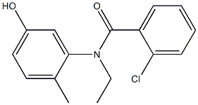 2-chloro-N-ethyl-N-(5-hydroxy-2-methylphenyl)benzamide Struktur