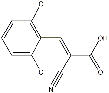 2-cyano-3-(2,6-dichlorophenyl)prop-2-enoic acid Struktur