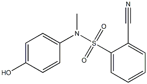 2-cyano-N-(4-hydroxyphenyl)-N-methylbenzene-1-sulfonamide Struktur