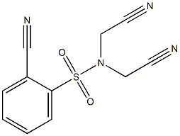 2-cyano-N,N-bis(cyanomethyl)benzenesulfonamide Struktur