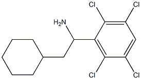 2-cyclohexyl-1-(2,3,5,6-tetrachlorophenyl)ethan-1-amine Struktur