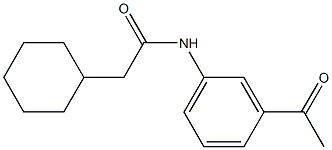 2-cyclohexyl-N-(3-acetylphenyl)acetamide Struktur