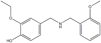 2-ethoxy-4-({[(2-methoxyphenyl)methyl]amino}methyl)phenol Struktur