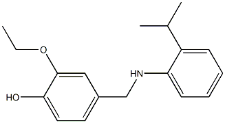 2-ethoxy-4-({[2-(propan-2-yl)phenyl]amino}methyl)phenol Struktur