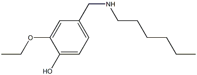 2-ethoxy-4-[(hexylamino)methyl]phenol Struktur