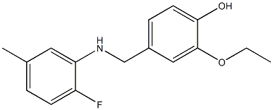 2-ethoxy-4-{[(2-fluoro-5-methylphenyl)amino]methyl}phenol Struktur