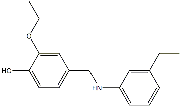 2-ethoxy-4-{[(3-ethylphenyl)amino]methyl}phenol Struktur