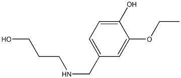 2-ethoxy-4-{[(3-hydroxypropyl)amino]methyl}phenol Struktur