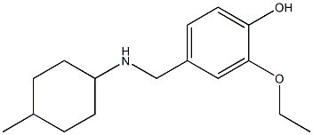 2-ethoxy-4-{[(4-methylcyclohexyl)amino]methyl}phenol Struktur