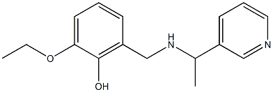 2-ethoxy-6-({[1-(pyridin-3-yl)ethyl]amino}methyl)phenol Struktur