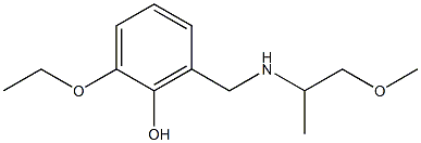 2-ethoxy-6-{[(1-methoxypropan-2-yl)amino]methyl}phenol Struktur