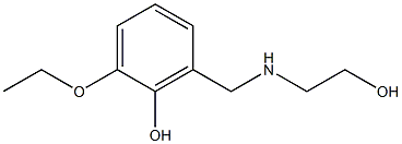 2-ethoxy-6-{[(2-hydroxyethyl)amino]methyl}phenol Struktur