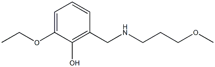 2-ethoxy-6-{[(3-methoxypropyl)amino]methyl}phenol Struktur