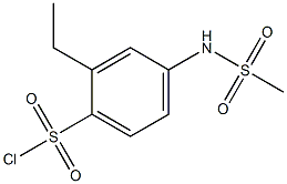 2-ethyl-4-[(methylsulfonyl)amino]benzenesulfonyl chloride Struktur