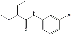 2-ethyl-N-(3-hydroxyphenyl)butanamide Struktur