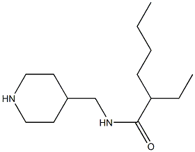 2-ethyl-N-(piperidin-4-ylmethyl)hexanamide Struktur