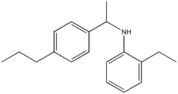 2-ethyl-N-[1-(4-propylphenyl)ethyl]aniline Struktur