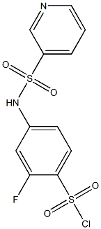 2-fluoro-4-(pyridine-3-sulfonamido)benzene-1-sulfonyl chloride Struktur