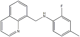 2-fluoro-4-methyl-N-(quinolin-8-ylmethyl)aniline Struktur